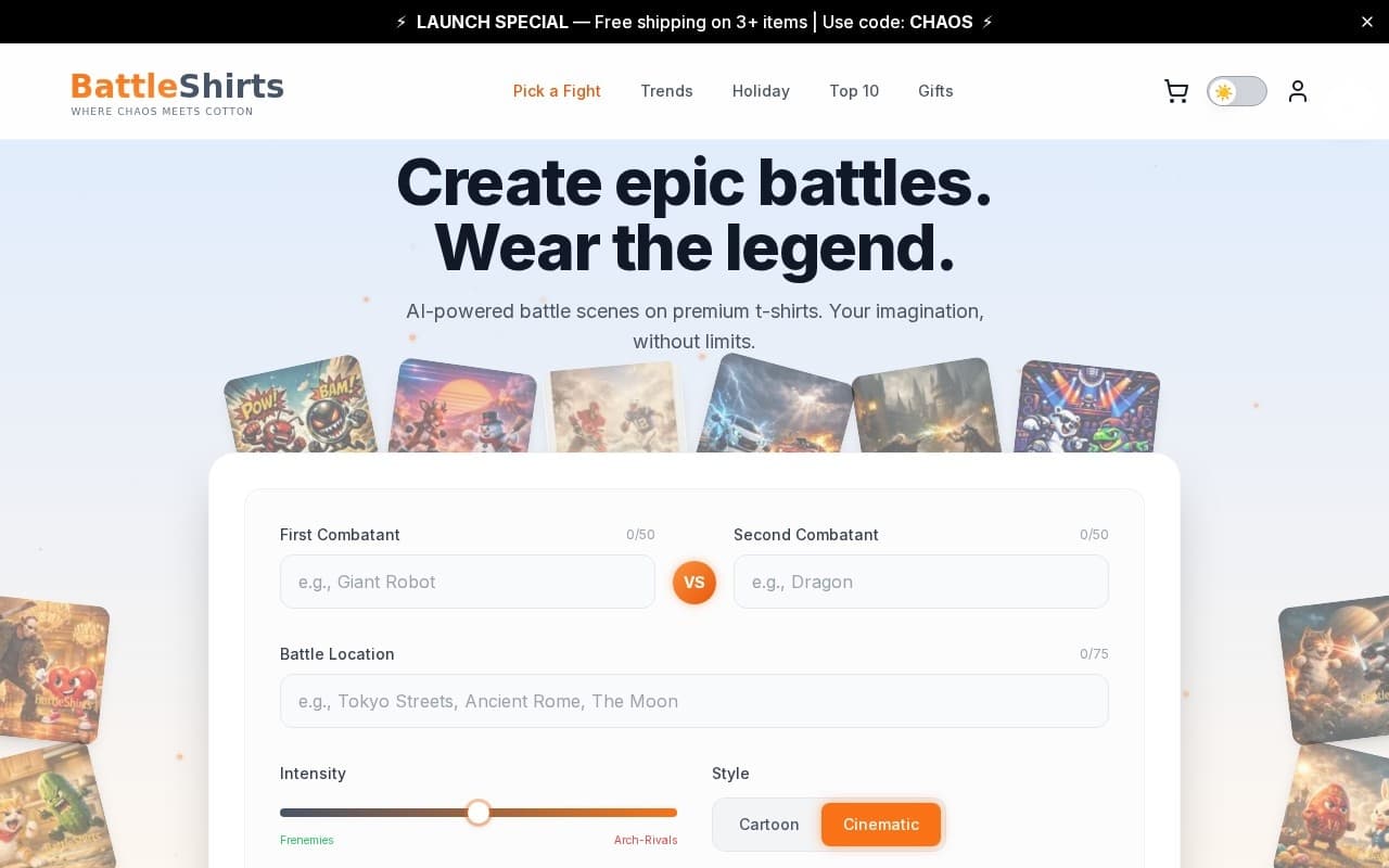 BattleShirts screenshot